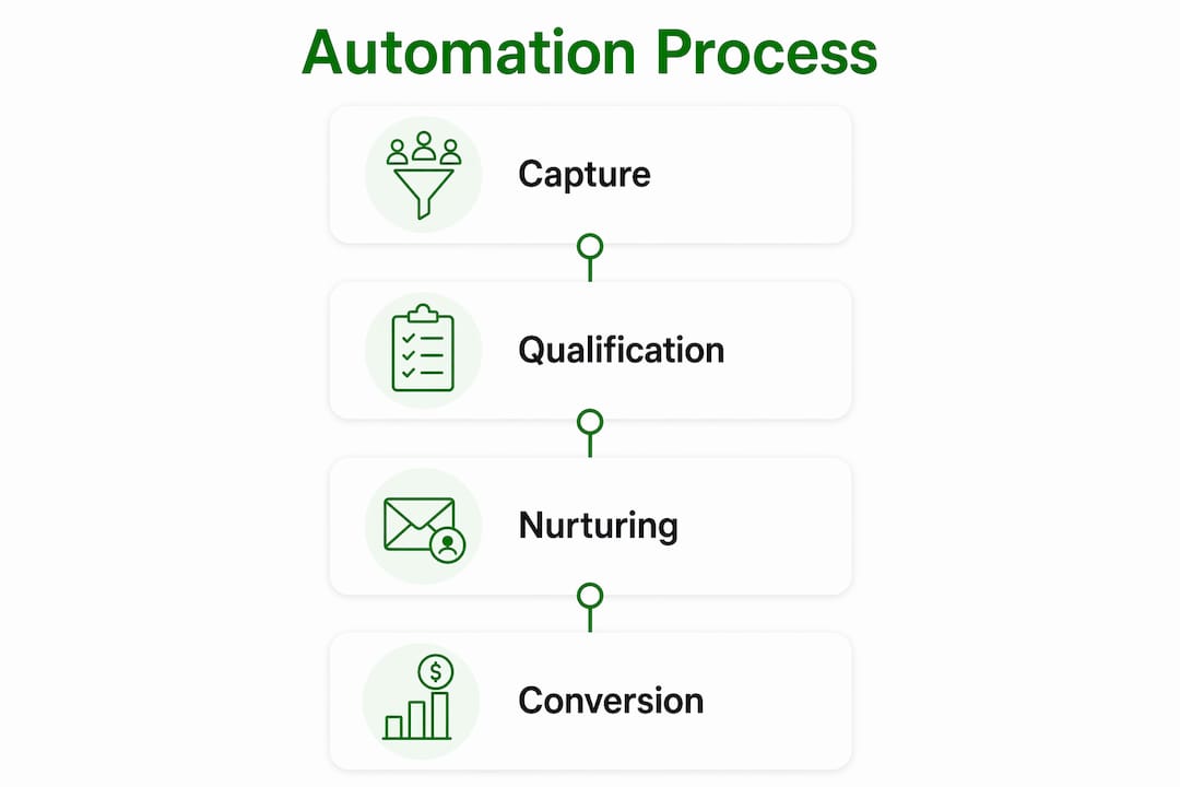 Infographic illustrating franchise automation steps