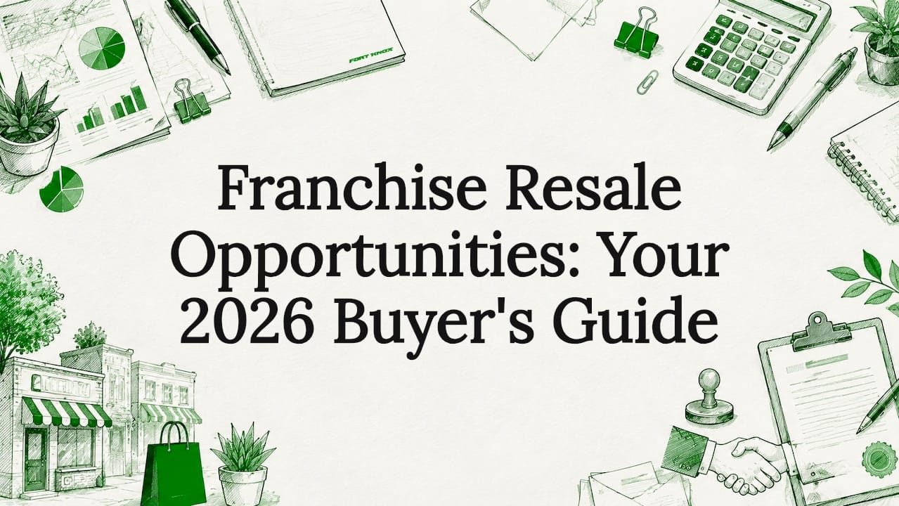 Decorative title card for franchise resale guide