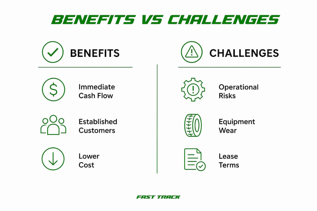 Infographic comparing benefits and challenges