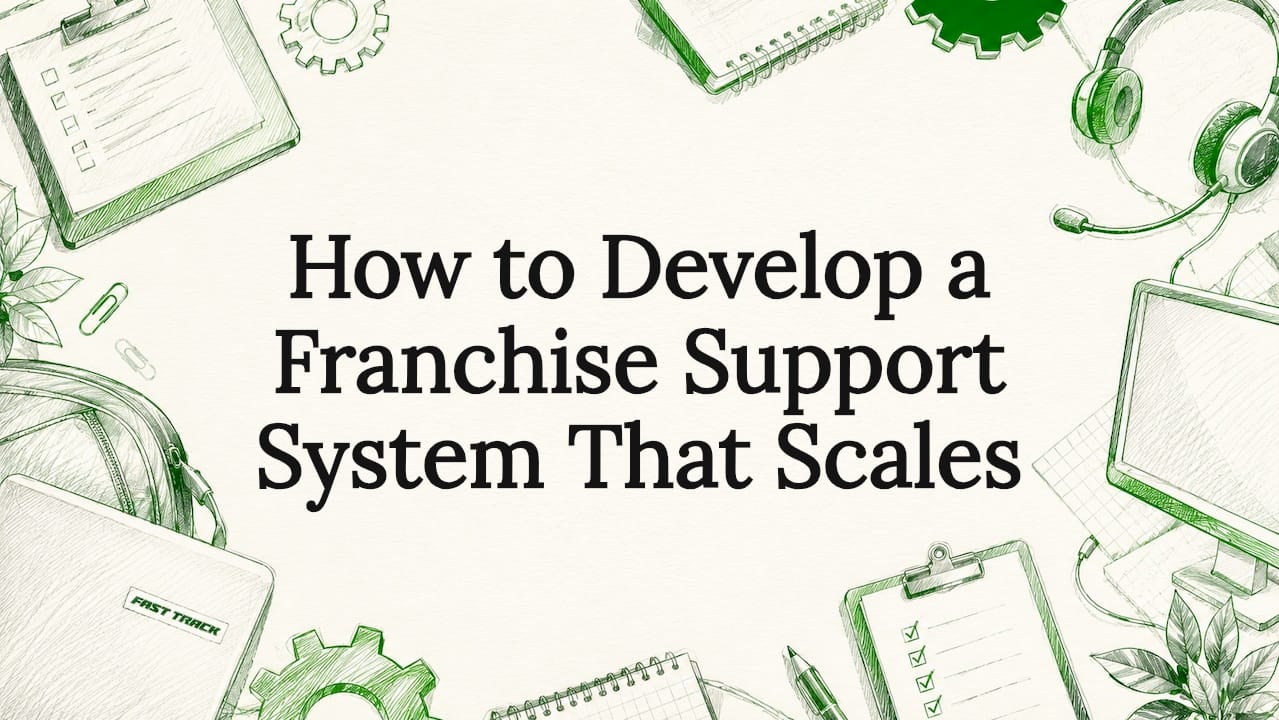 Decorative title card illustration for franchise support