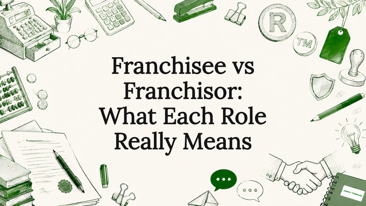 Decorative franchise title card illustration