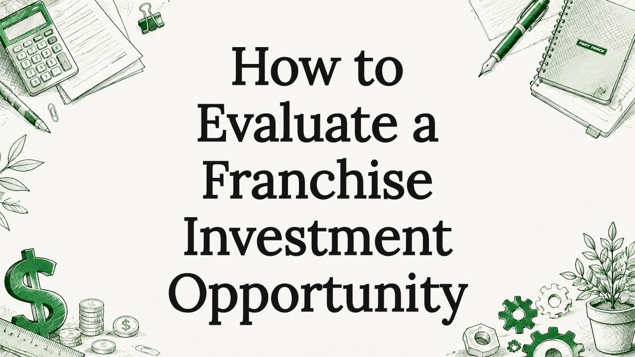 Decorative title card illustration for franchise investment article