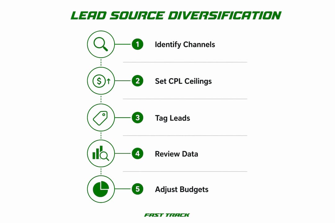 Infographic illustrating diversification steps