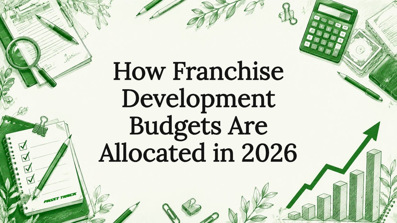 Decorative title card illustration for franchise budget article
