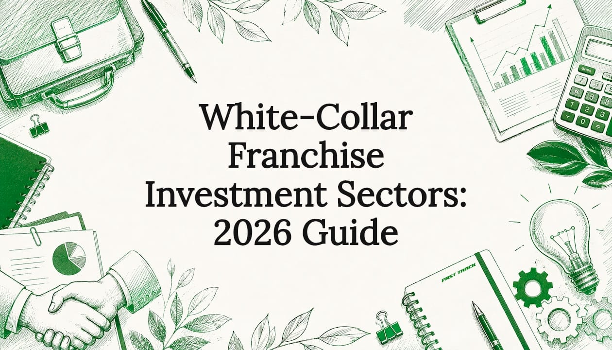 Decorative white-collar franchise title card