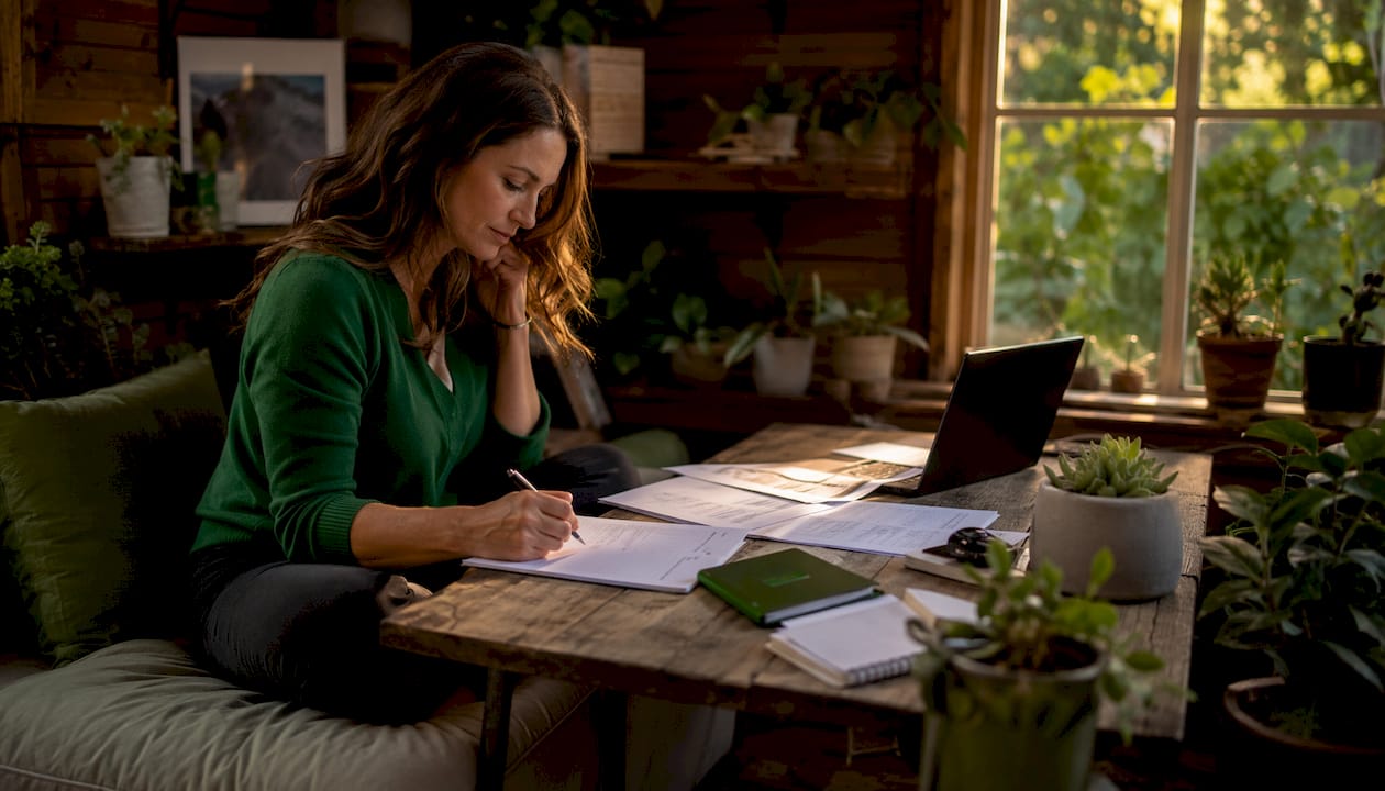 Franchisee contemplating in home office