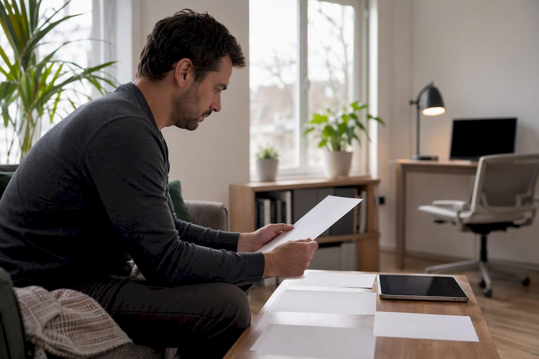 Hands calculating franchise sales metrics at desk