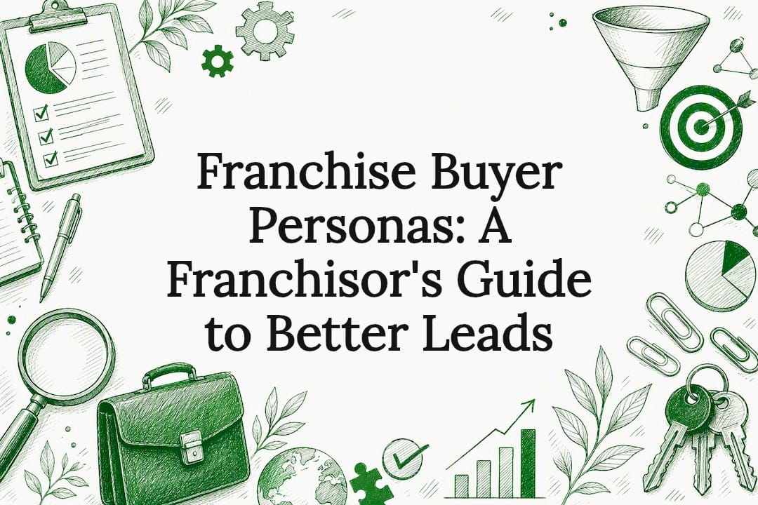 Decorative franchise buyer personas title card illustration
