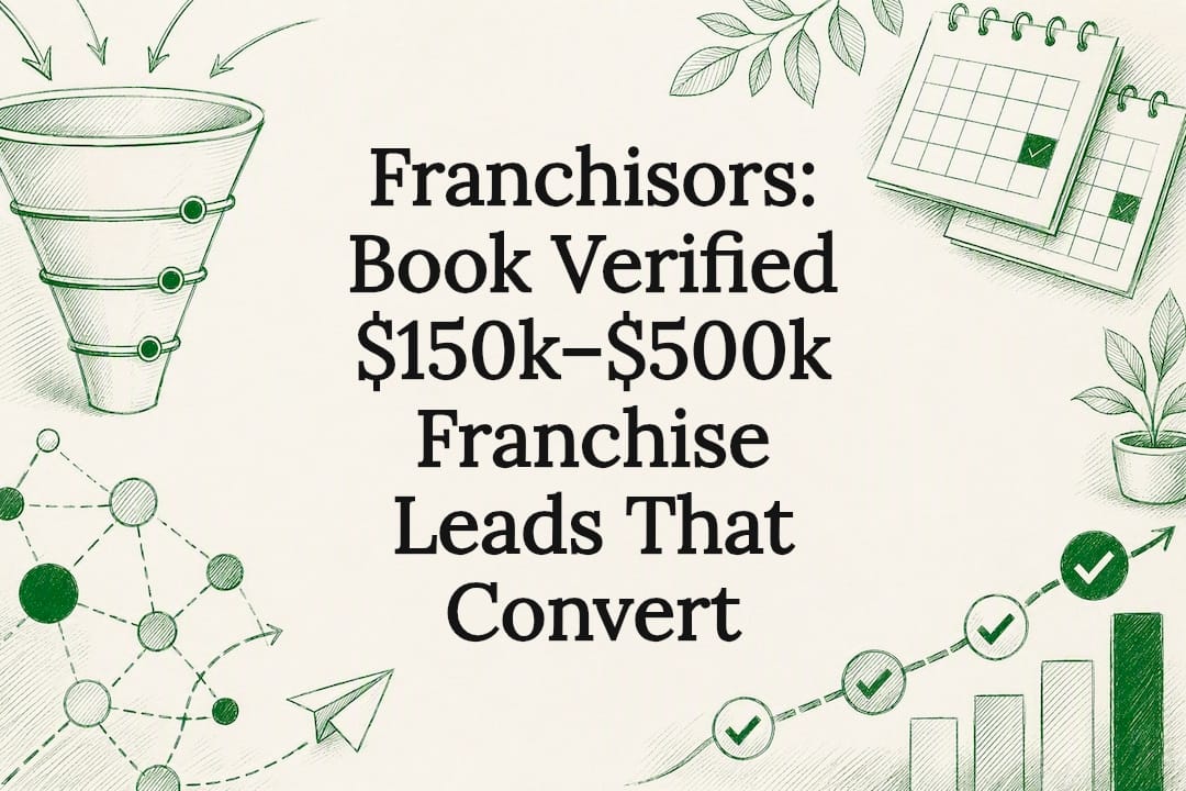 Decorative franchise lead generation title card