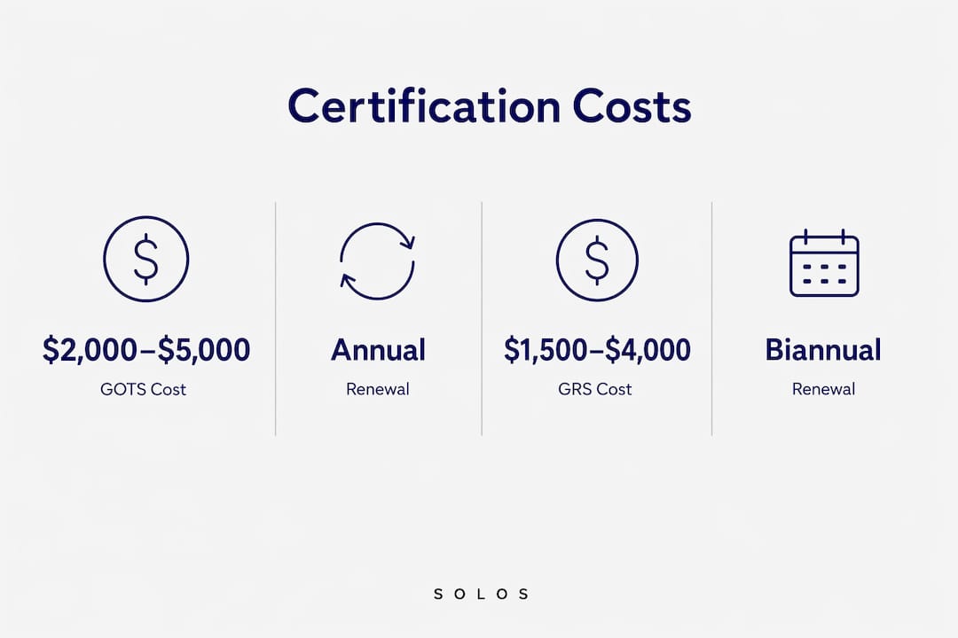 Infographic showing certification cost statistics