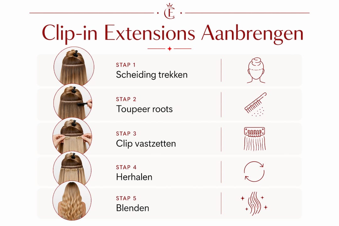 Step-by-step clip-in extensions visual guide