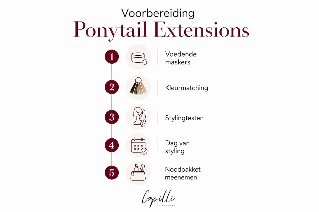 Infographic: how to prepare your hair for a perfect ponytail