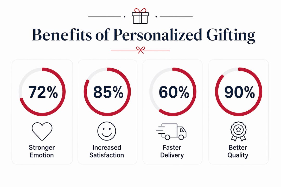 Infographic highlighting benefits of personalized gifting