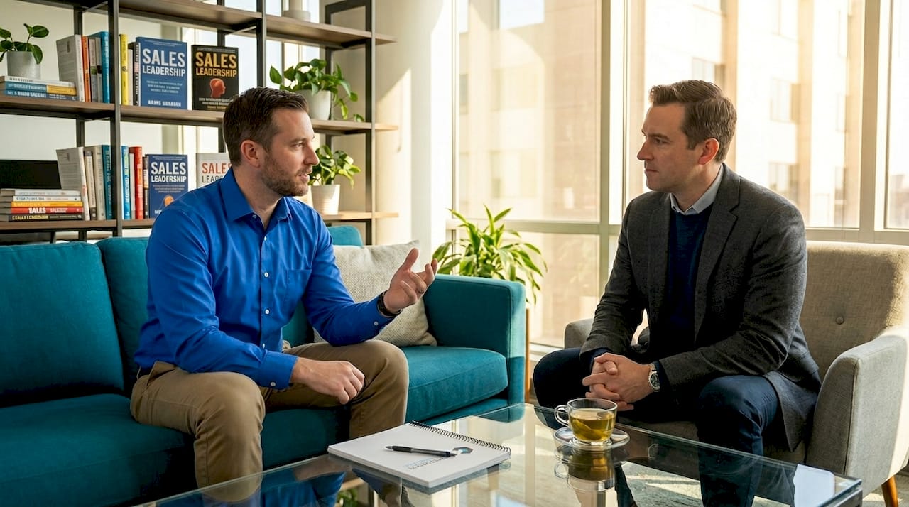 SaaS sales candidate discussing coachability in interview