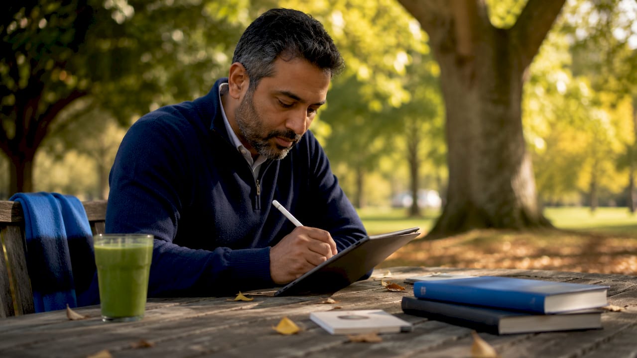 Man writing notes on SaaS sales personality traits