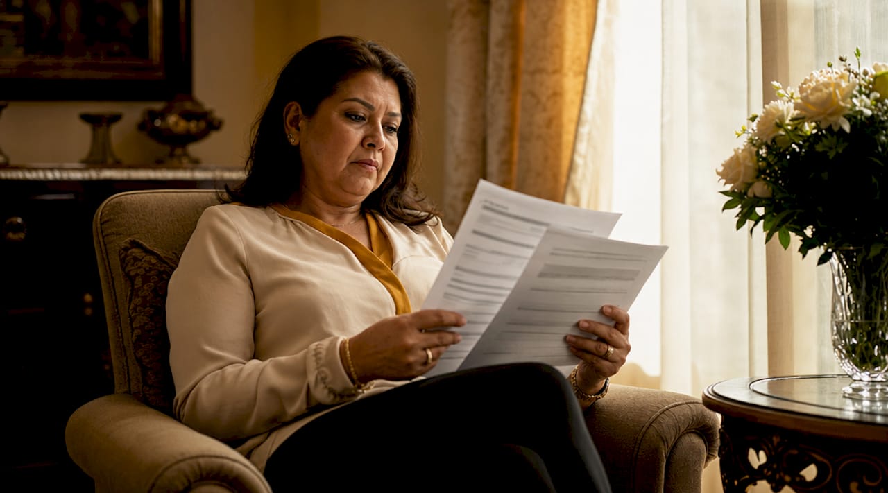 Hands comparing funeral cost estimates paperwork