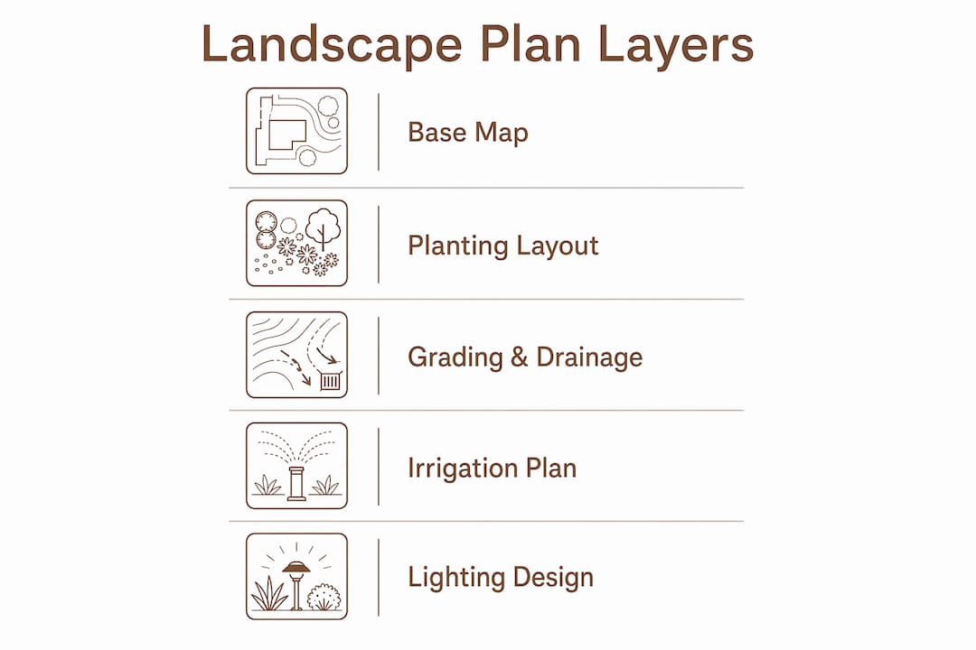 Infographic of key landscape plan layers