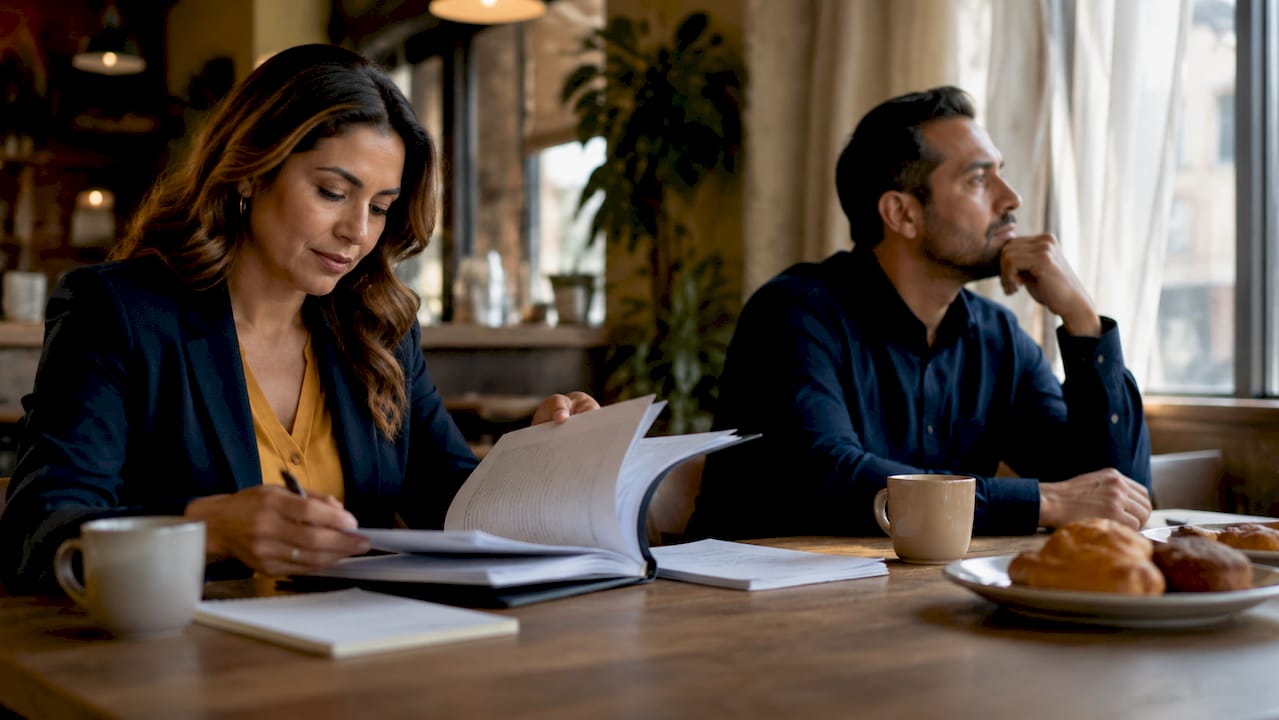 Attorney and client confidential legal meeting