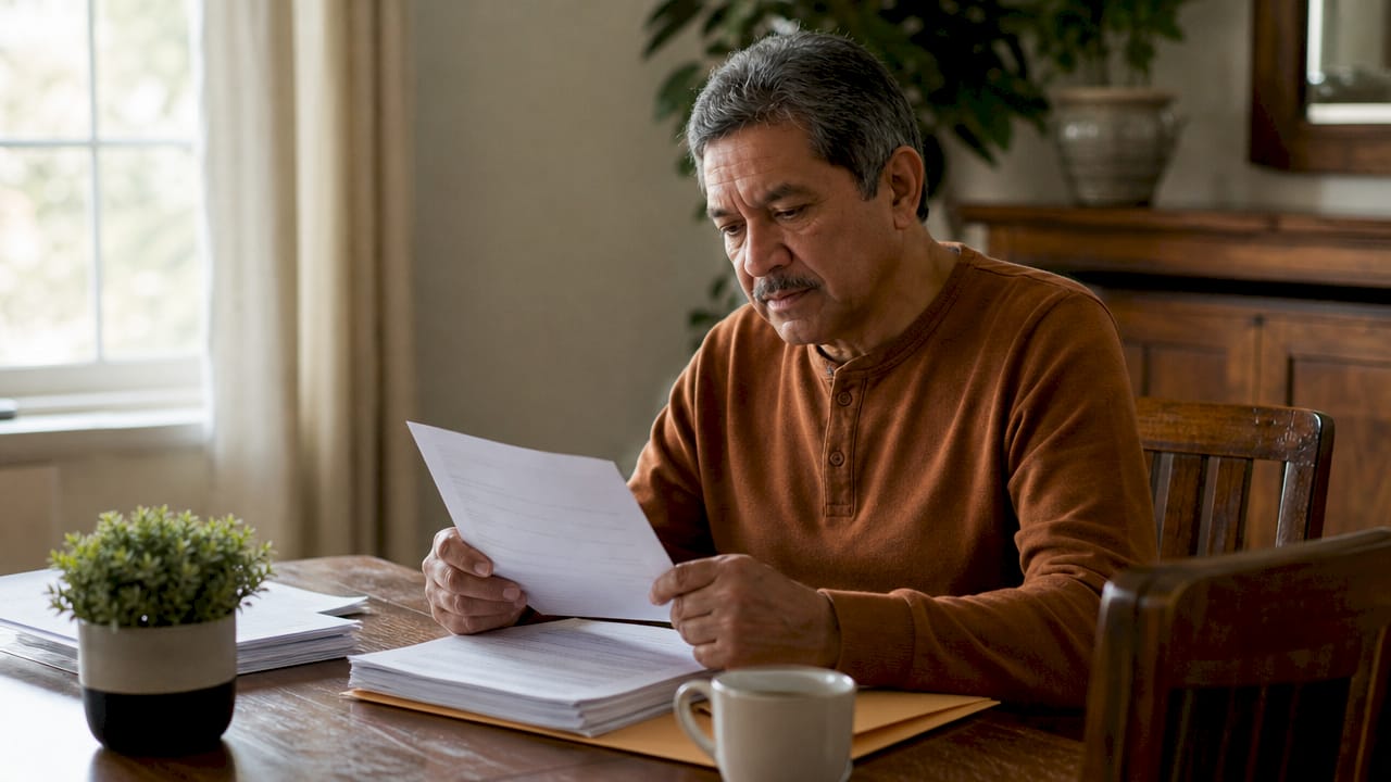 Hands reviewing renters insurance policy details