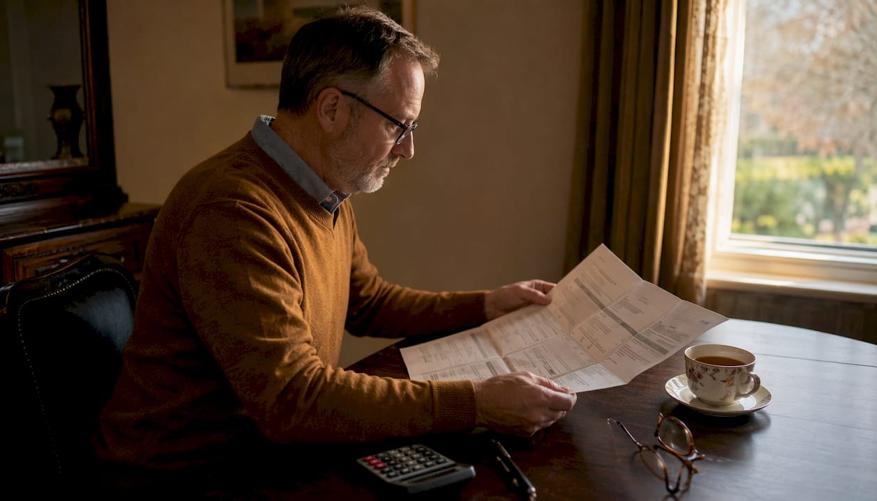 Hands reviewing funeral home price list