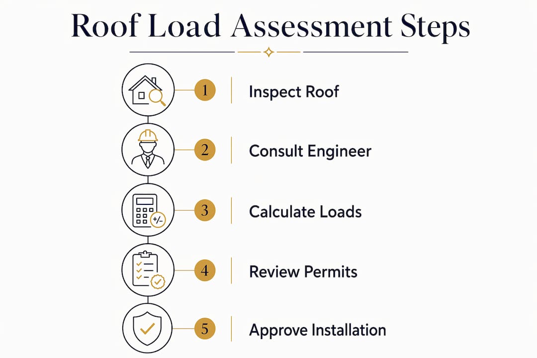 Infographic showing roof load assessment steps