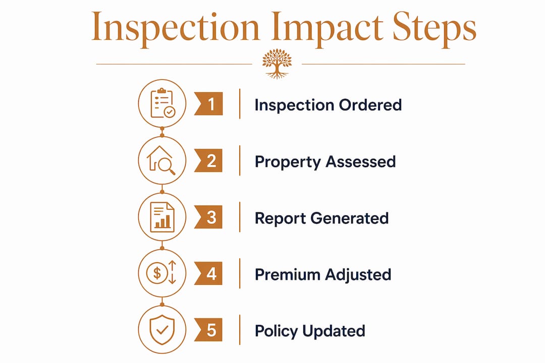 Infographic showing how inspection affects insurance