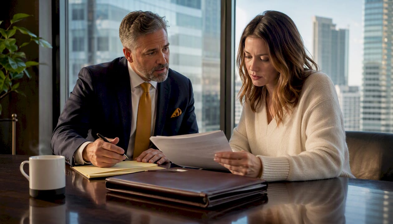 Attorney consulting injured vehicle owner