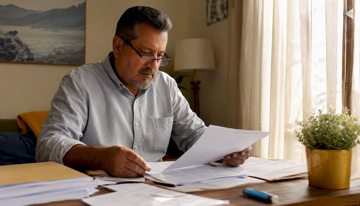 Car owner reviewing Toyota Tacoma repair documents