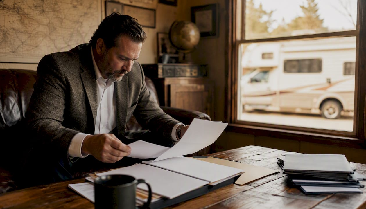Attorney analyzing repair and warranty documents