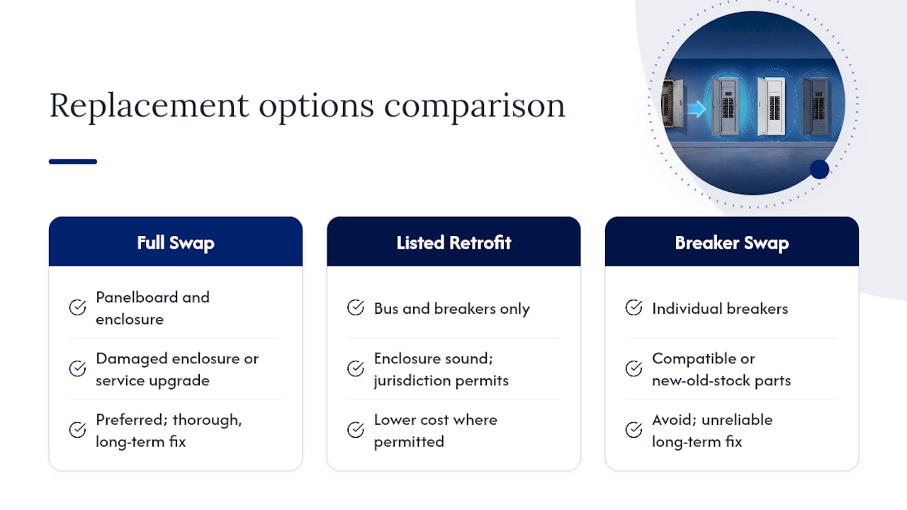 Comparison of three FPE replacement options