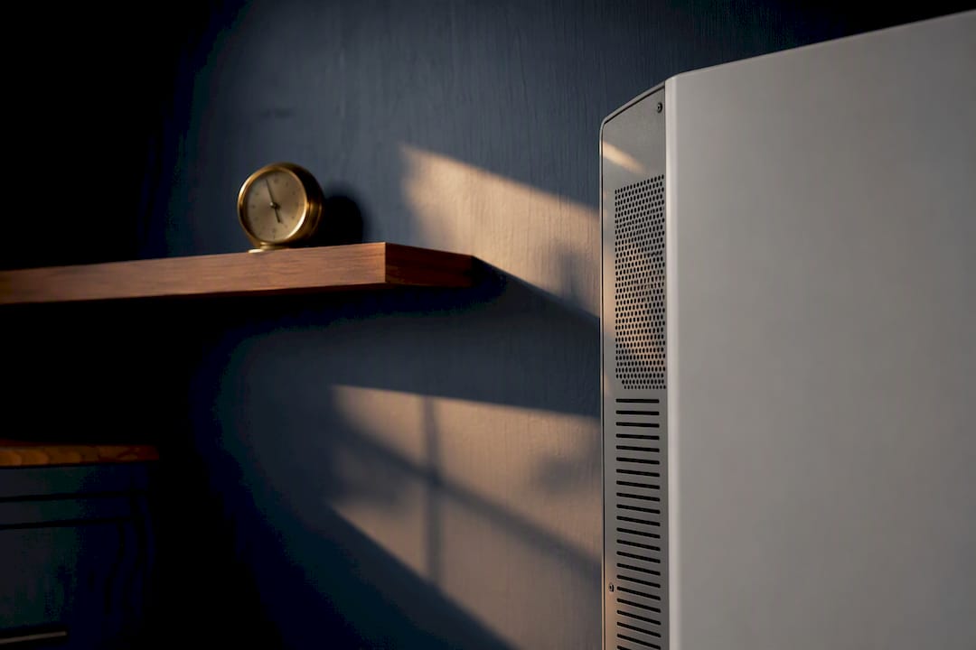 Anonymous battery enclosure in warm garage light