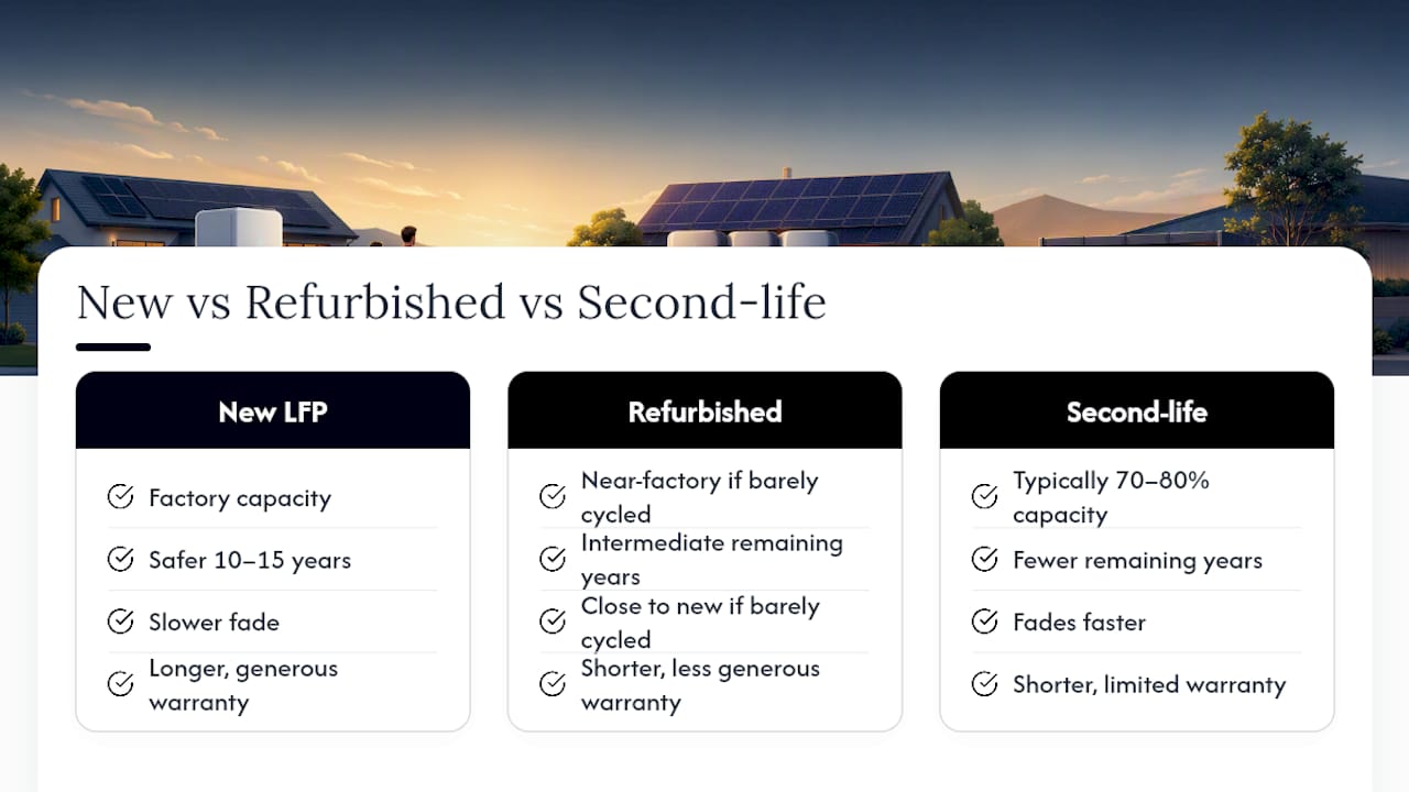 Do Refurbished or Second-Life Batteries Last as Long as New Ones? — overview diagram