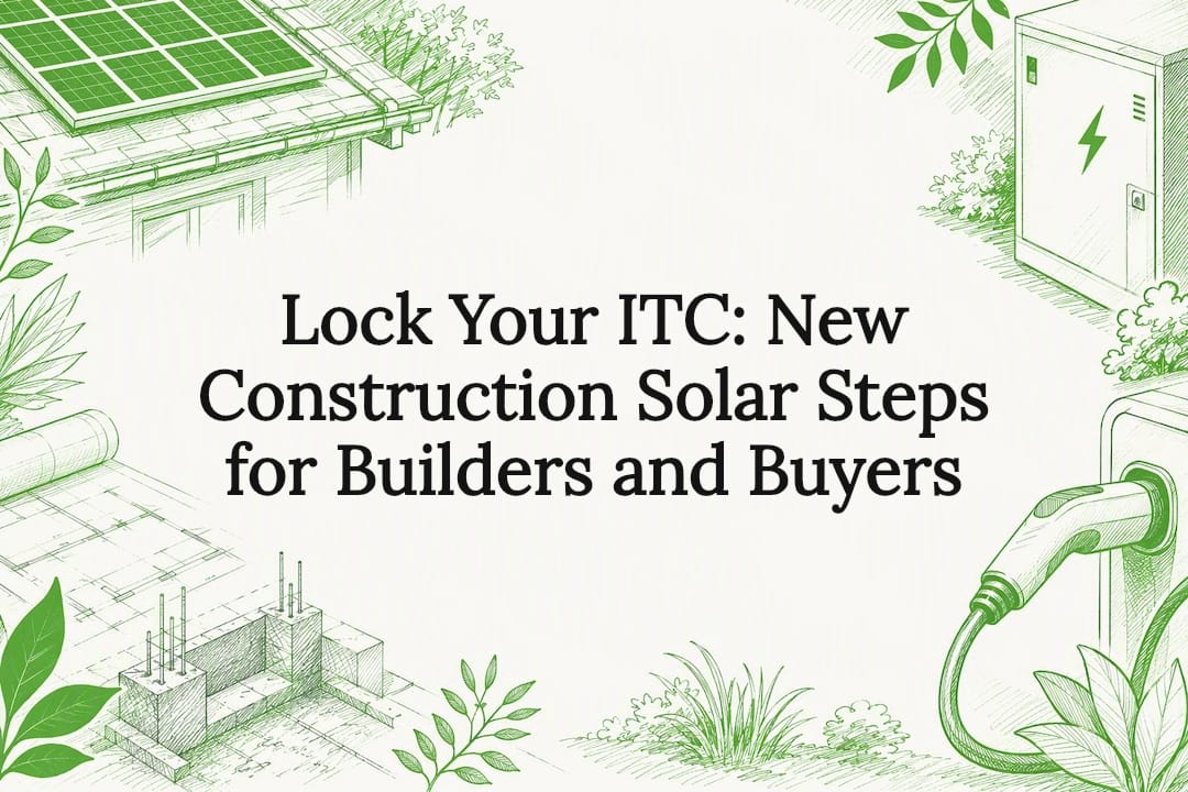 Decorative new construction solar title card