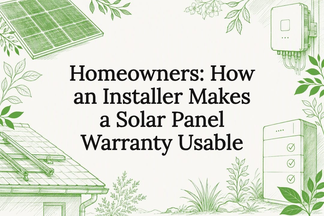Decorative solar warranty title card