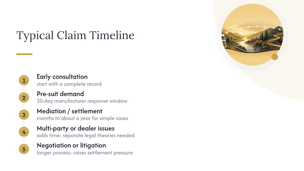 How Long Does a Forest River Lemon Law Claim Take? — overview diagram