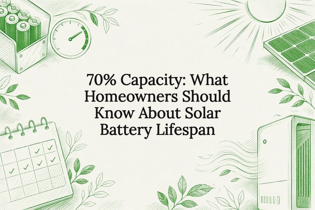 Decorative solar battery lifespan title card