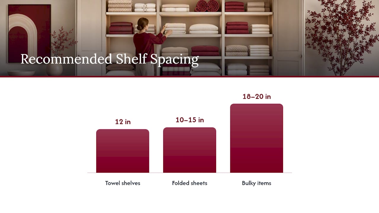 Linen shelf measurements and reach zones