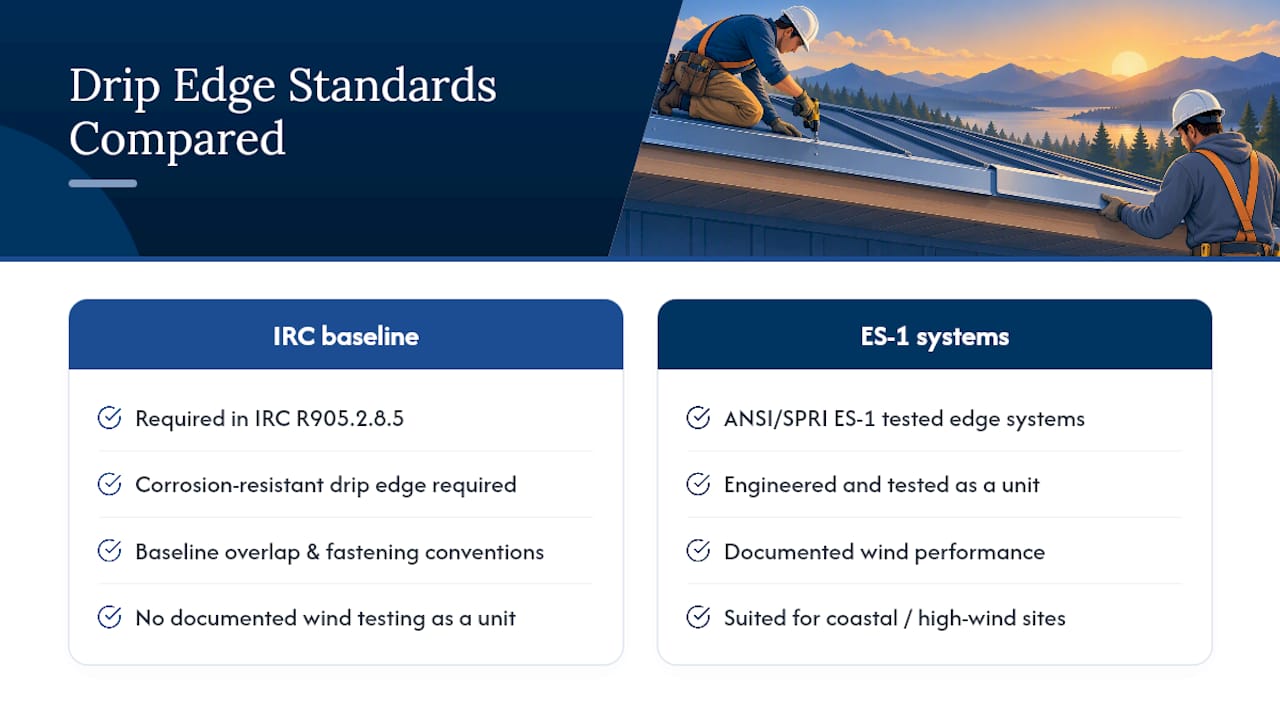 Comparison of IRC and ES-1 edge systems
