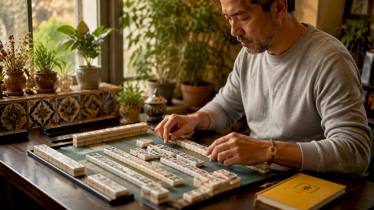 Hands calculating Mahjong hand readiness