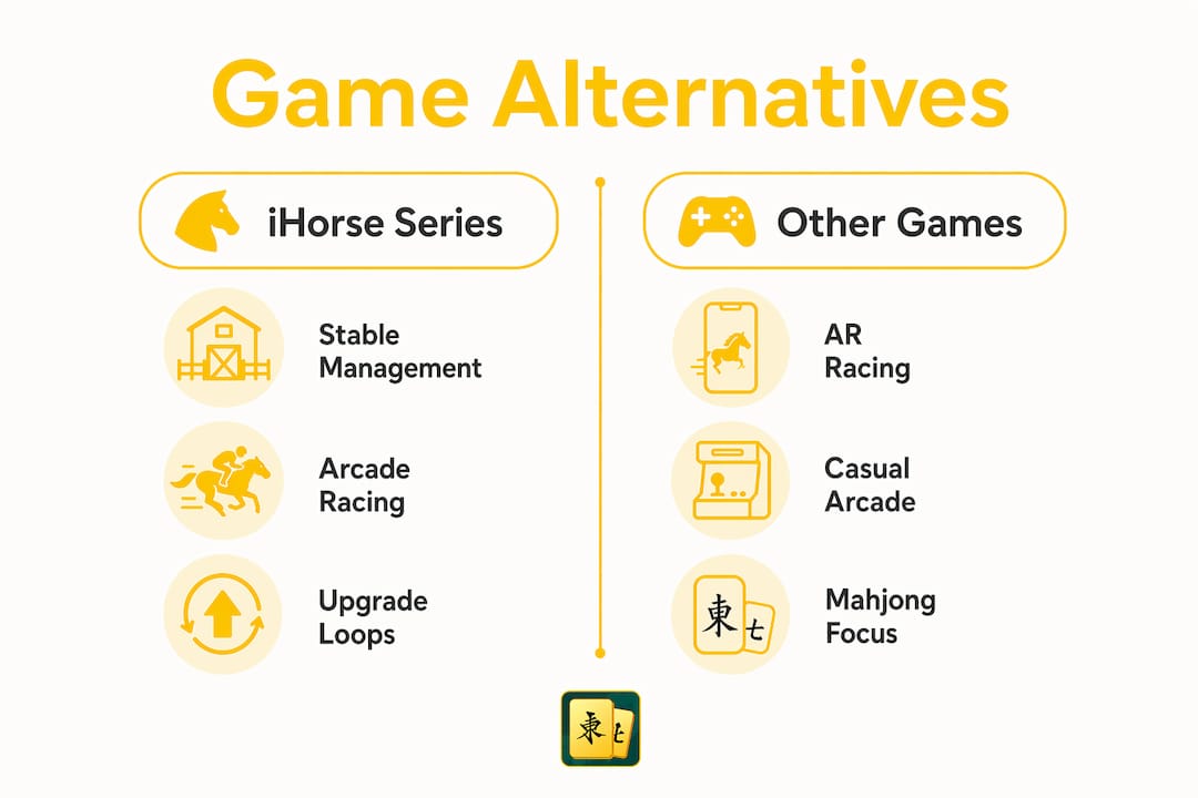 Infographic comparing horse racing game alternatives