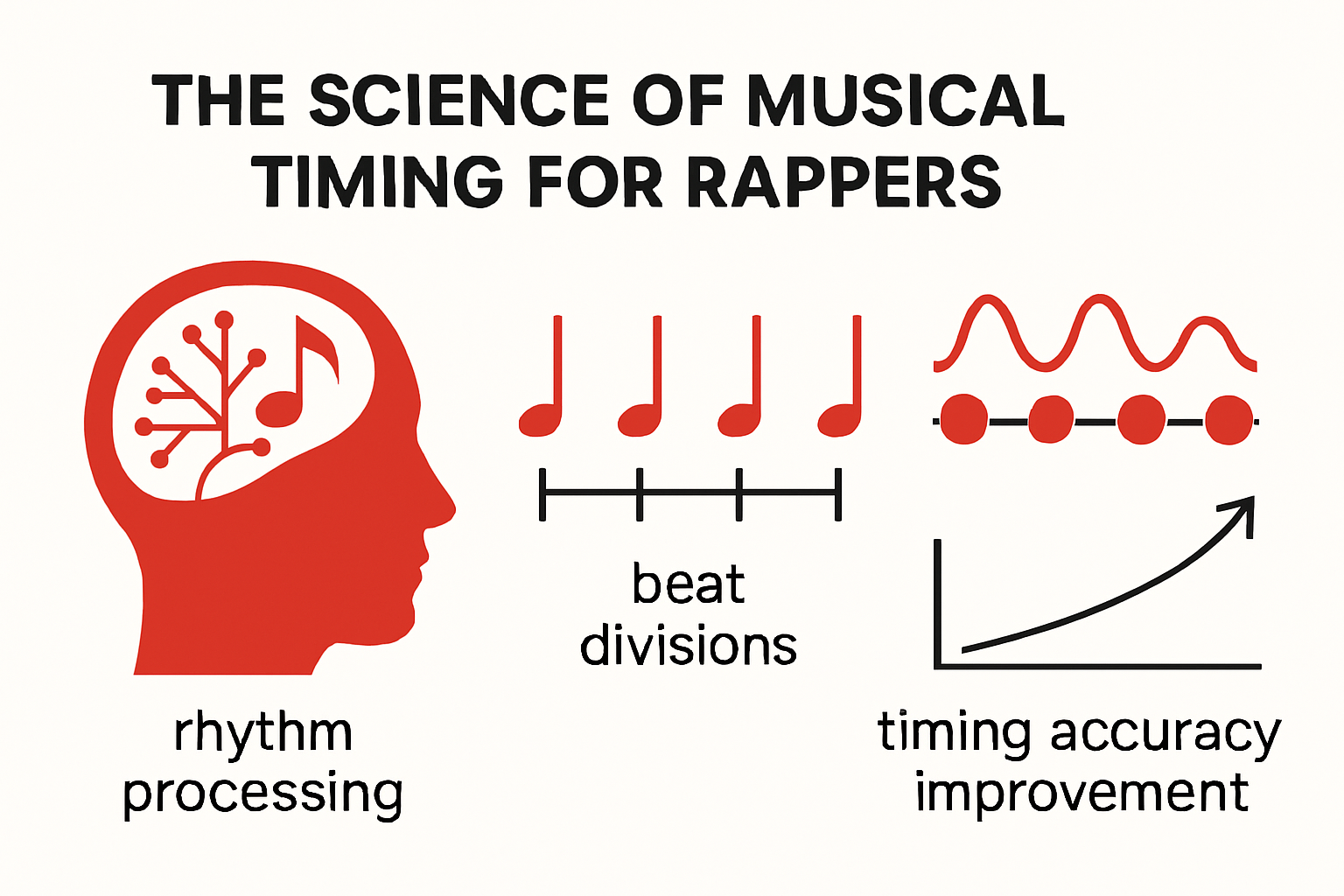Infographic visualizing science behind rap timing and synchronization