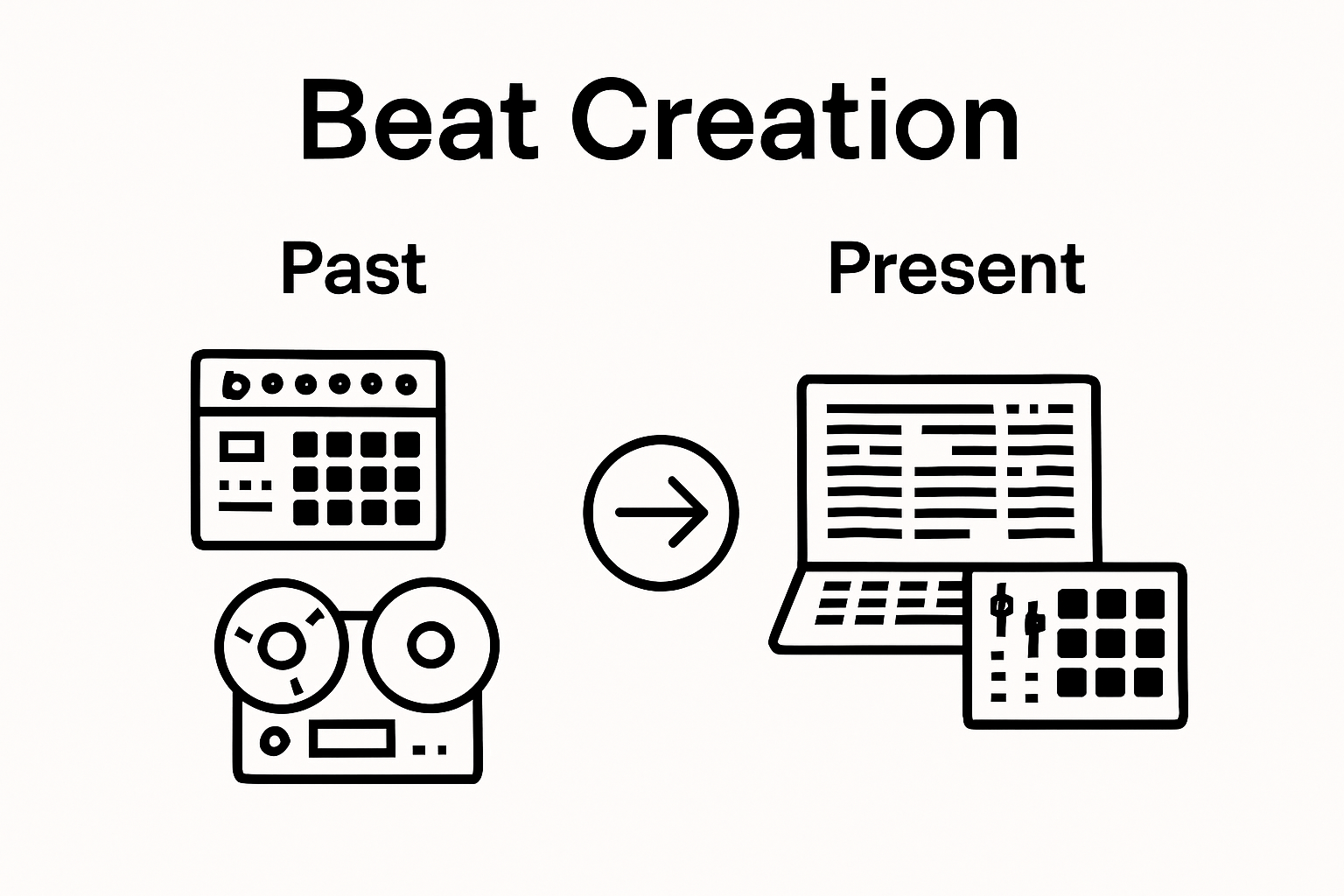Comparison of analog and digital beat creation tools