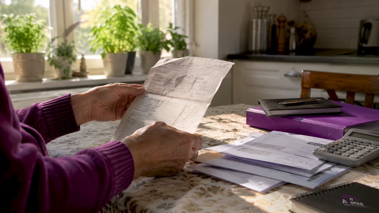 Hands holding invoice from unlicensed contractor