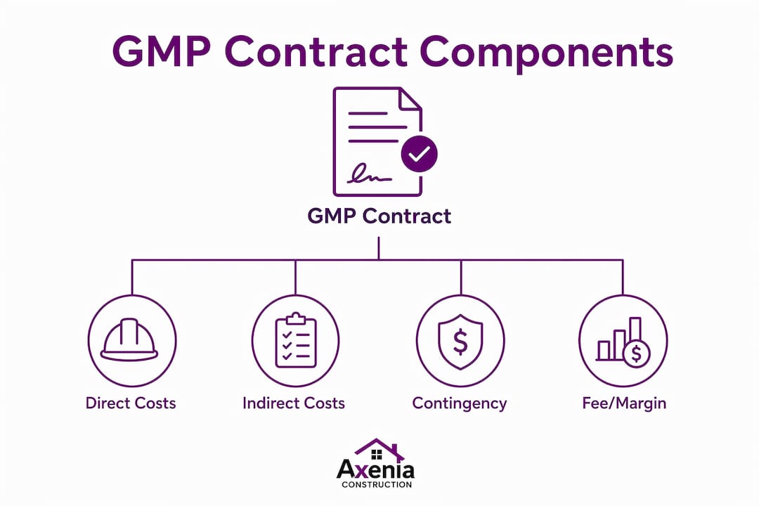 Infographic showing core components of GMP contract