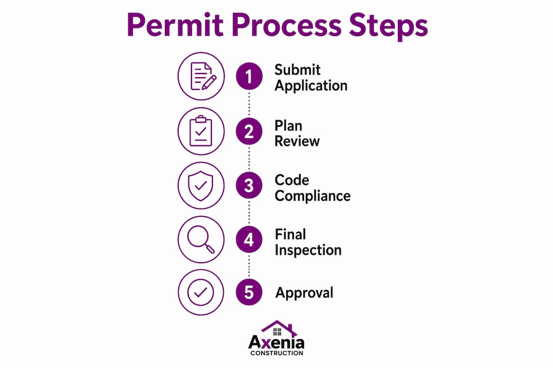 Infographic showing ADU permit process steps