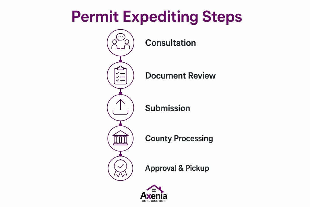 Infographic outlining permit expediting steps