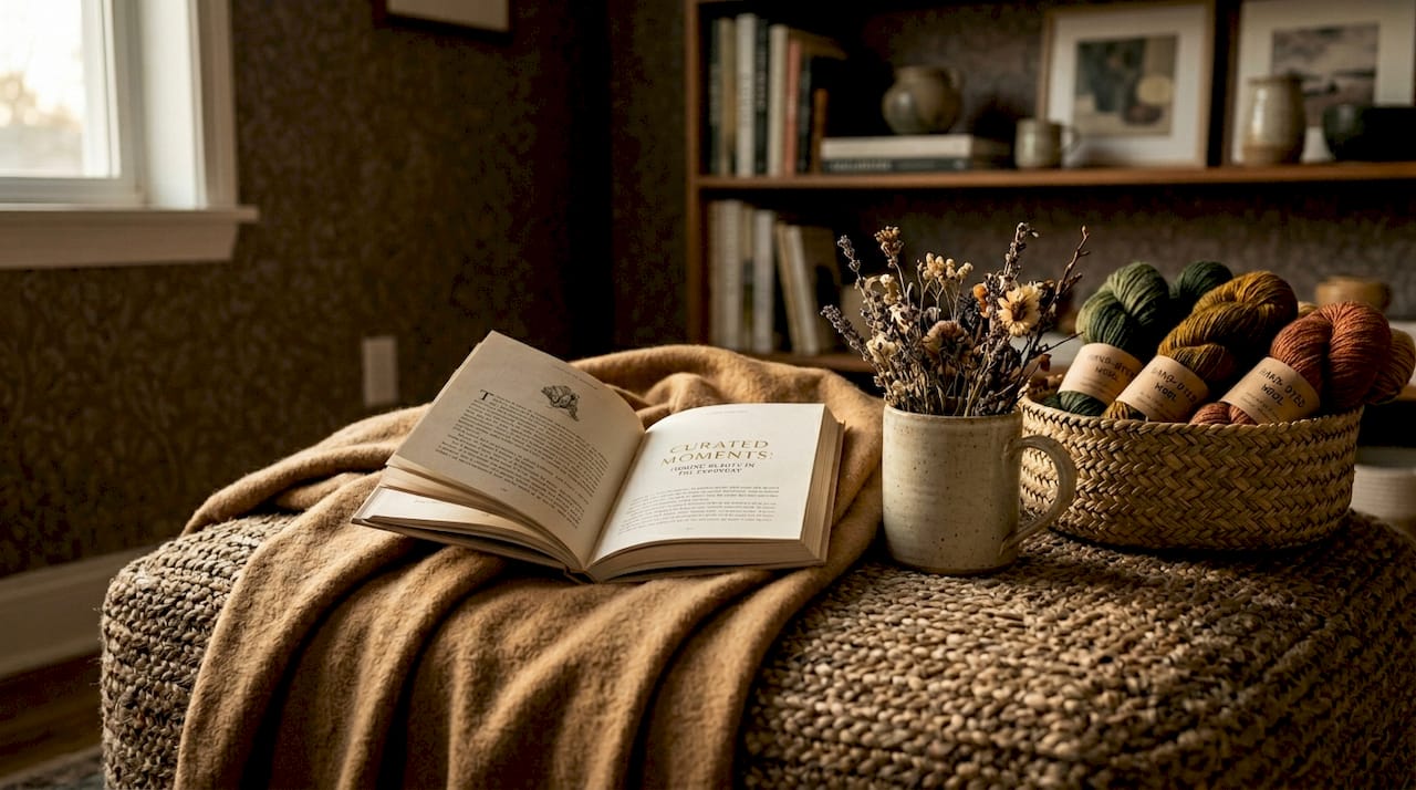 Supporting layers detail with books and decor