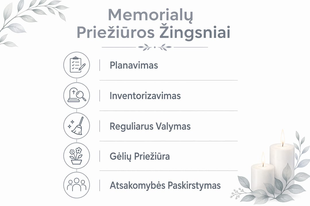 Vizualus gidas, kaip tinkamai prižiūrėti memorialus