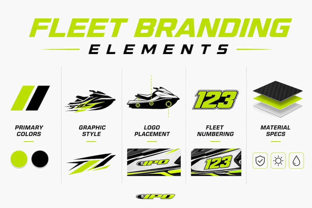 Infographic showing core fleet branding elements