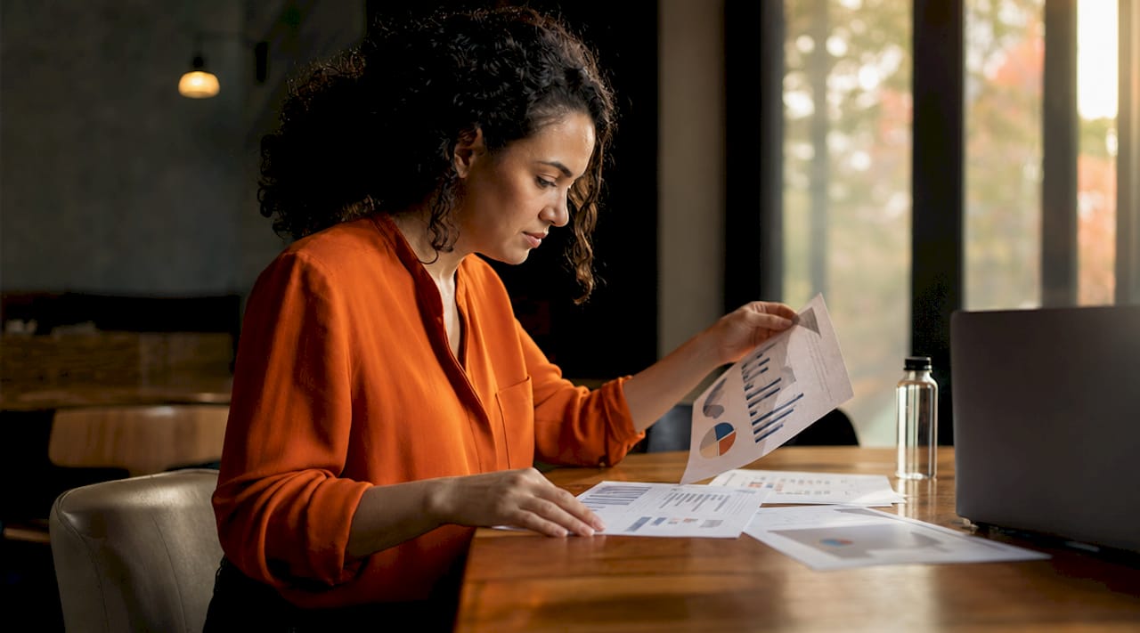 Marketing specialist reviewing Google Ads reports